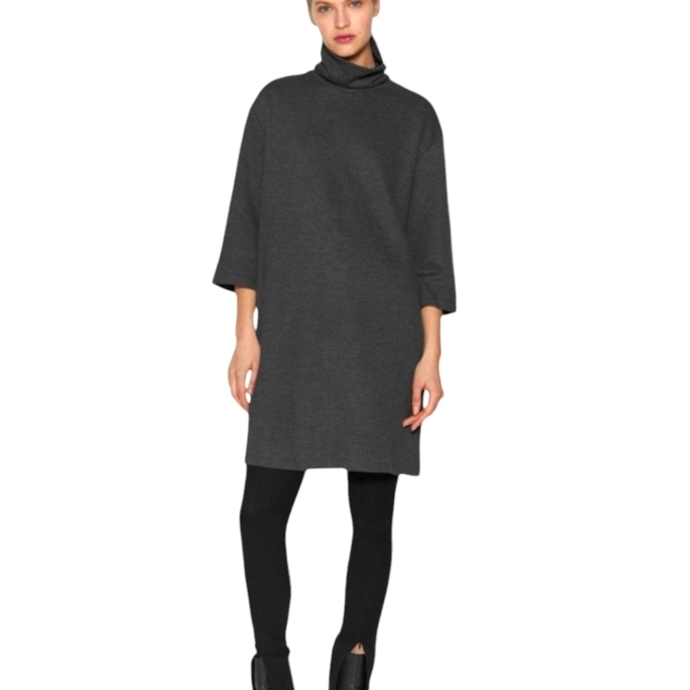 New Zara Gray Mini Sweater Dress